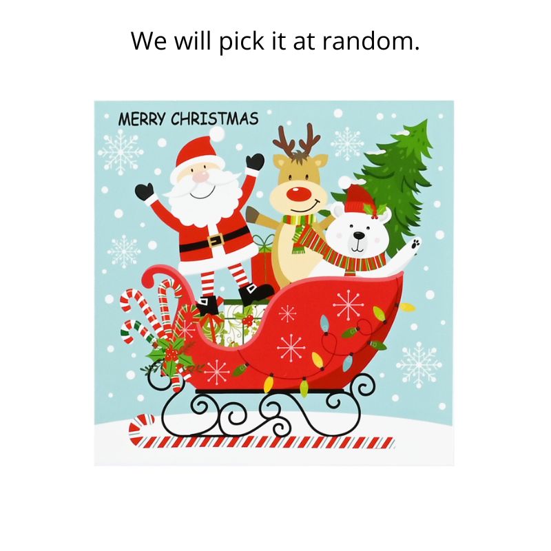Cards Square Cute Santa 10pk