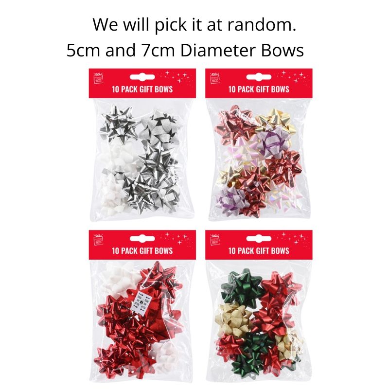Gift Bows Themed Mix 12pk 50/70mm Asst