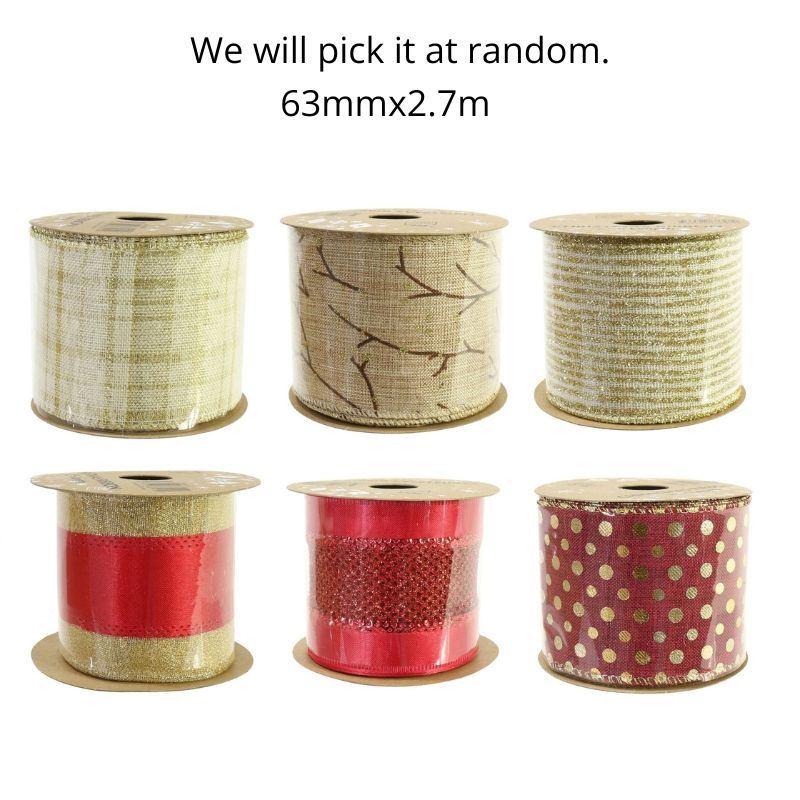 Ribbon Golden Red 63mmx2.7m