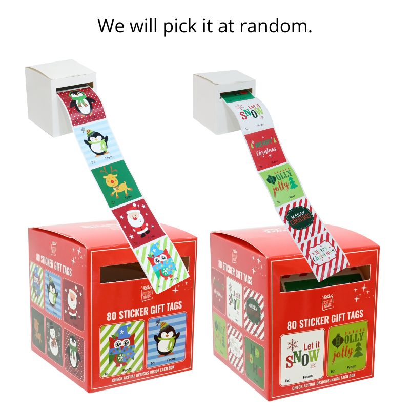 STICKER GIFT TAG ROLL 80pc