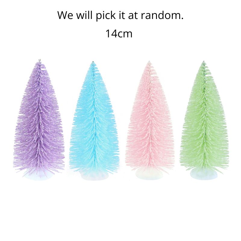 Pastel Bristle Tree 14cm Asst