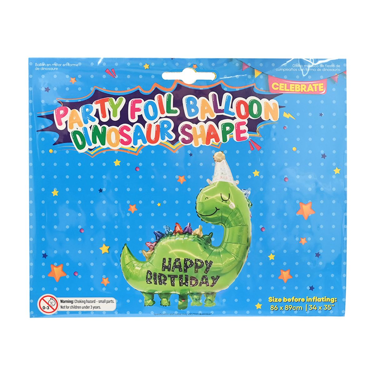 Party Foil Balloon Birthday Dinosaur