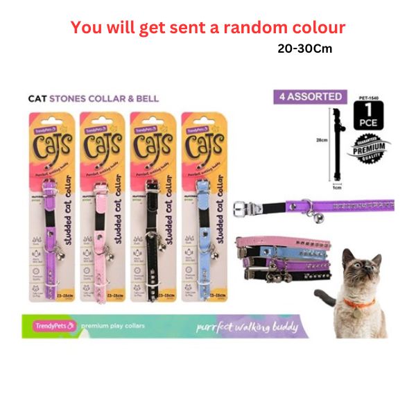 2Pc Cat Collar Gem Design 20-30Cm 4Asst image 0