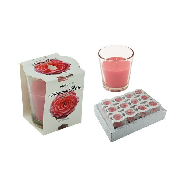 MC Scented Candle in Glass Tumbler 85gms Aroma Rose image 0