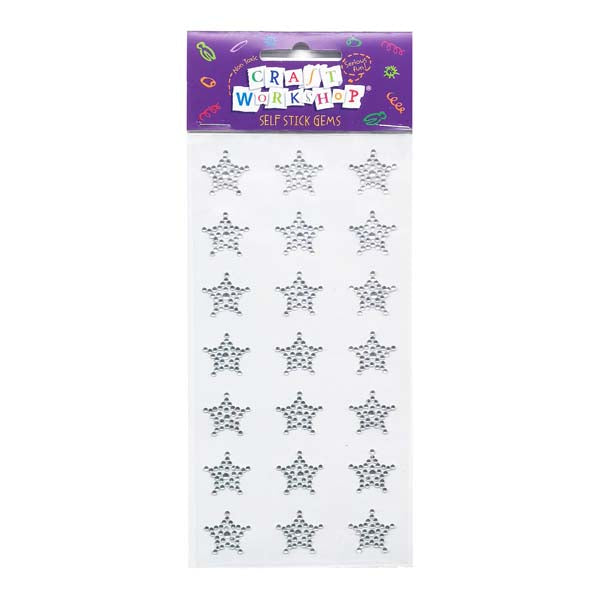 Craft Self Stick Gems Stars 21pc image 0