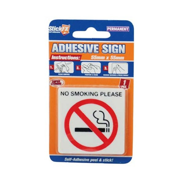 1pce No Smoking Sign-5.5x5.5cm image 0