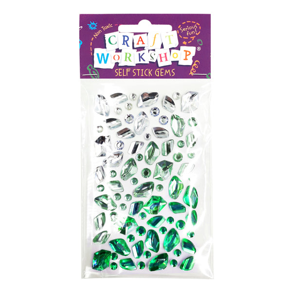 Craft Self Stick Gem Green 95x155mm image 0