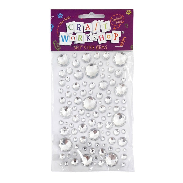 Craft Self Stick Gems Clear Circles image 0