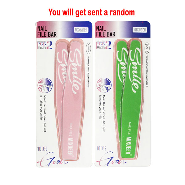 Nail File 2pc - Green&Pink image 0