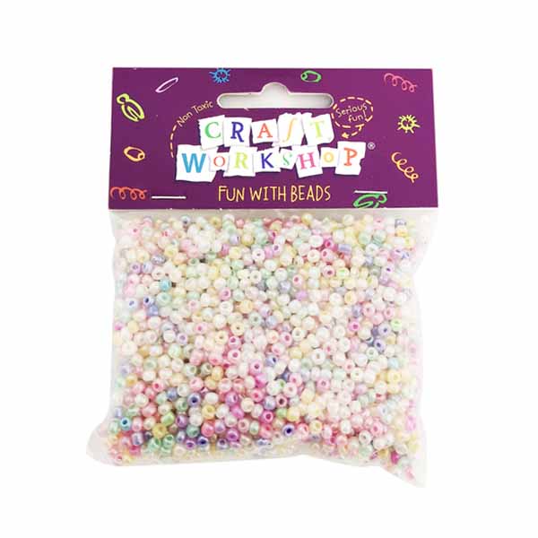 Craft Beads Glass Seed Pastels 100g image 0
