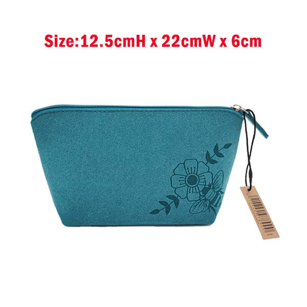 Cosmetic Bag Felt Bee NZ 22cm Blue image 0