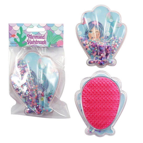 Hairbrush Glitter Mermaid Shell image 0