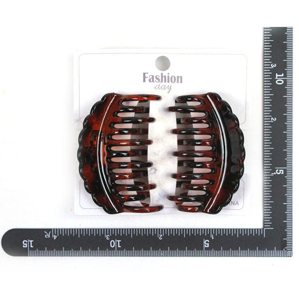 Hair Clip Medium 2PC - Brown image 0