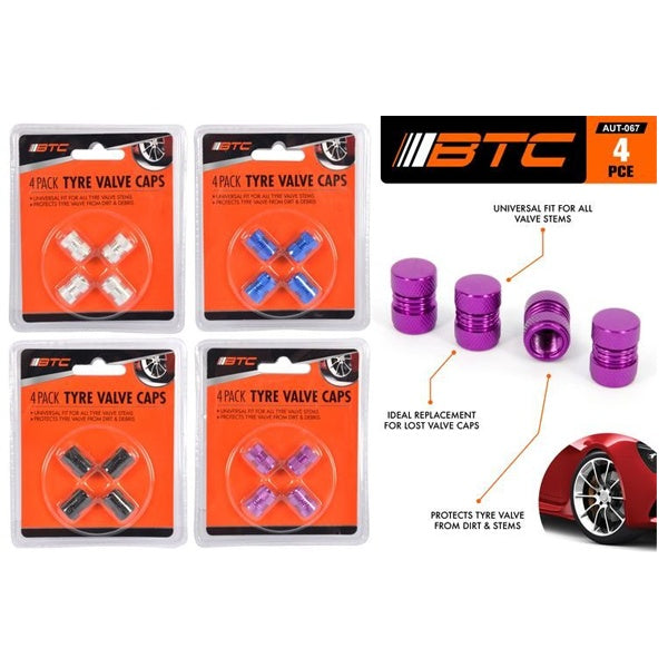 4pc Tyre Valve Caps image 0