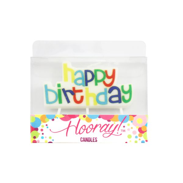 Candle Happy Birthday 4x8cm 1pc image 0