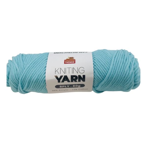 8PLY KNITTING YARN - 80G(AZURE) image 0