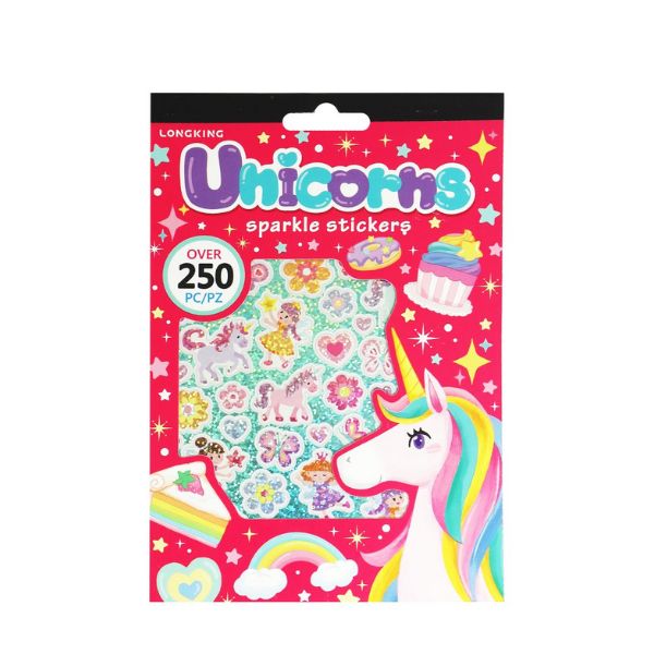 Sticker Pad Sparkly Unicorns 250+pc image 0
