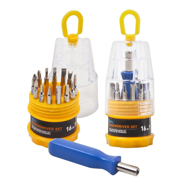 MINI S/DRIVER w/BITS 16 IN 1 image 0