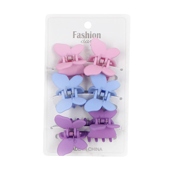 Children's Hair Clips - 6pc Butterfly image 0