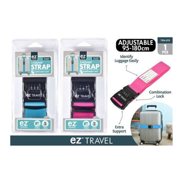 1pce 3Dial LuggageStrap w/Lock-5cmx1.8M image 0