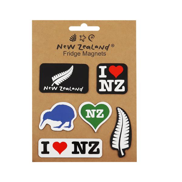 Magnet NZ I Love NZ 6pc 5-6cm each image 0
