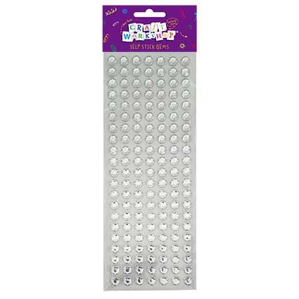 Craft Self Stick Gems Clear 10mm image 0