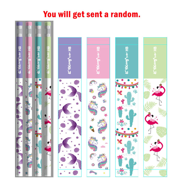 HB Pencils with erasers Girls 12pc image 0