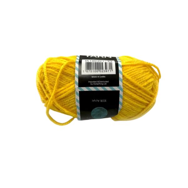80G Acrylic Yarn(4-ply) - Solid Colour(Sun Yellow) image 0