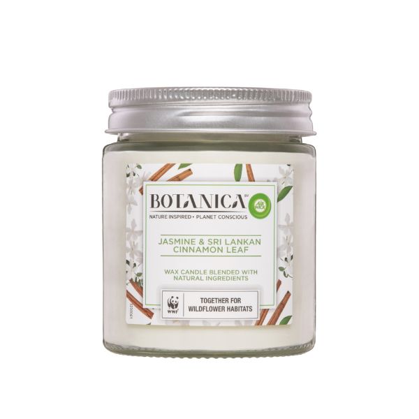 AIR WICK 205g CANDLE BOTANICA JASMINE AND SRI LANKAN CINNAMON LEAF image 0