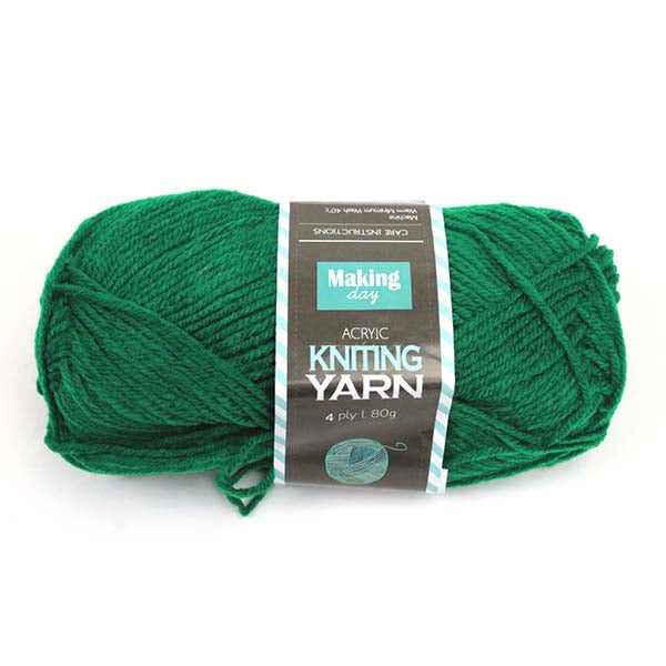 80G Acrylic Yarn(4-ply) – Solid Colour(Green Pea) image 0
