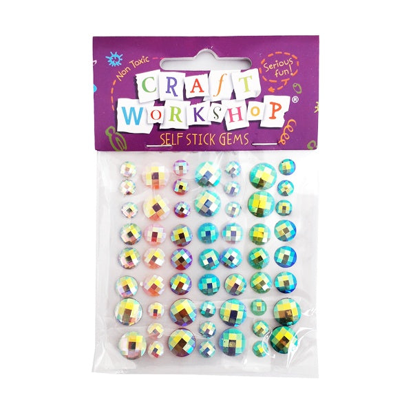 Craft Self Stick Round Rainbow Gems image 0