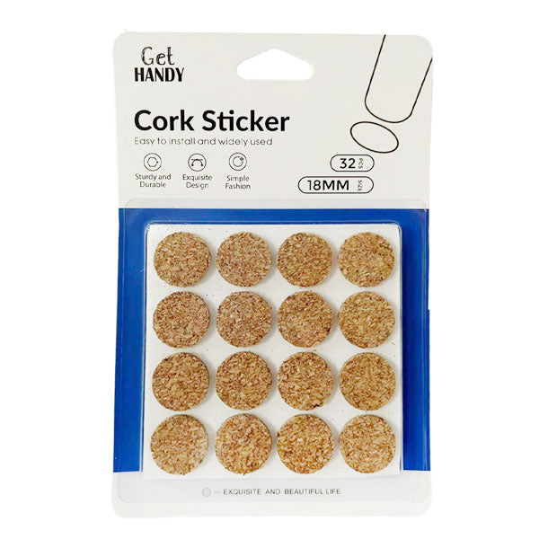 Cork Sticker 32pc Round Tiny(18mm) image 0