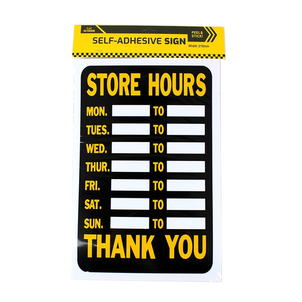 Sign - Store Hours image 0