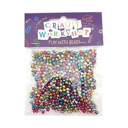 Craft Beads Metallic Plastic 20gm image 0