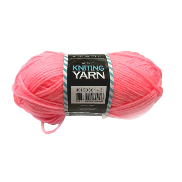 80G Acrylic Yarn(4-ply) - Solid Colour(Salmon Pink) image 0