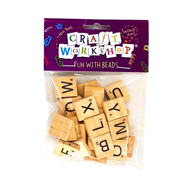 Craft Beads Alphabet Tiles 2cm 26pc image 0