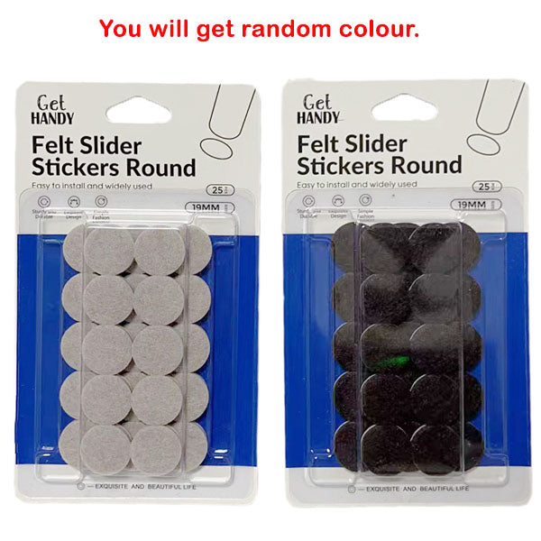 Felt Slider Stickers Round 5mm thick - 19mm 25pc image 0