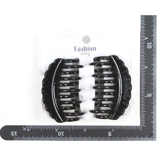 Hair Clip Medium 2PC - Black image 0