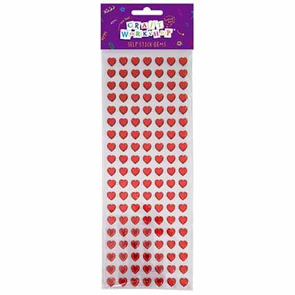 Craft Self Stick Heart Gem 10mm 133 image 0