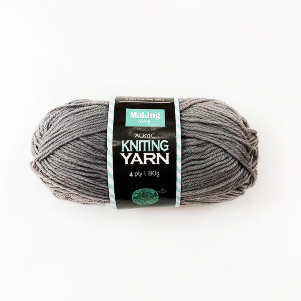80G Acrylic Yarn(4-ply) – Solid Colour(Carbon Grey) image 0