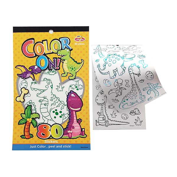 Colour In Sticker Book Dino 242x147 image 0