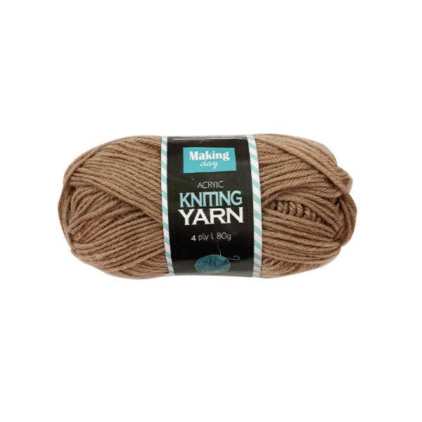 80G Acrylic Yarn(4-ply) – Solid Colour(French Beige) image 0