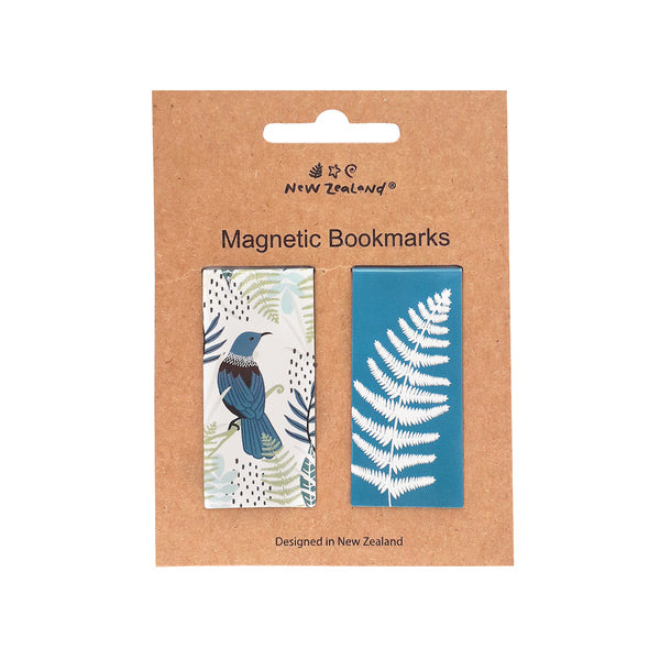 Magnetic Bookmark NZ Tūī & Fern 2pc image 0