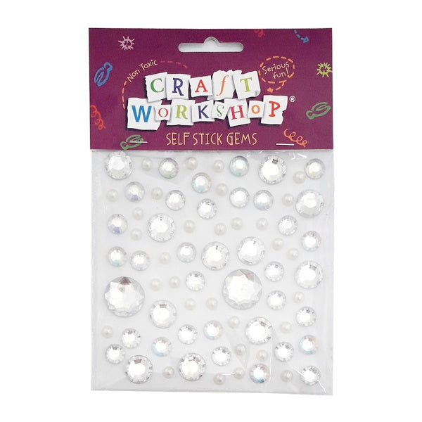 Craft Self Stick Gems & Pearl 85pcs image 0