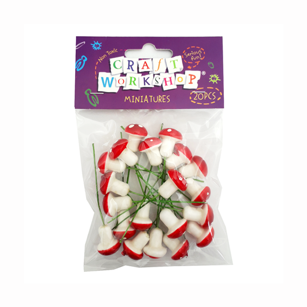 Craft Mini Mushroom 2cm 20pc image 0