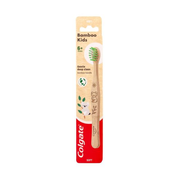 COLGATE TOOTHBRUSH BAMBOO KIDS GENTLE DEEP CLEAN 6+ image 0