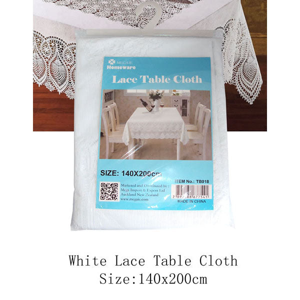 White Lace Table Cloth Size:140x200cm image 0