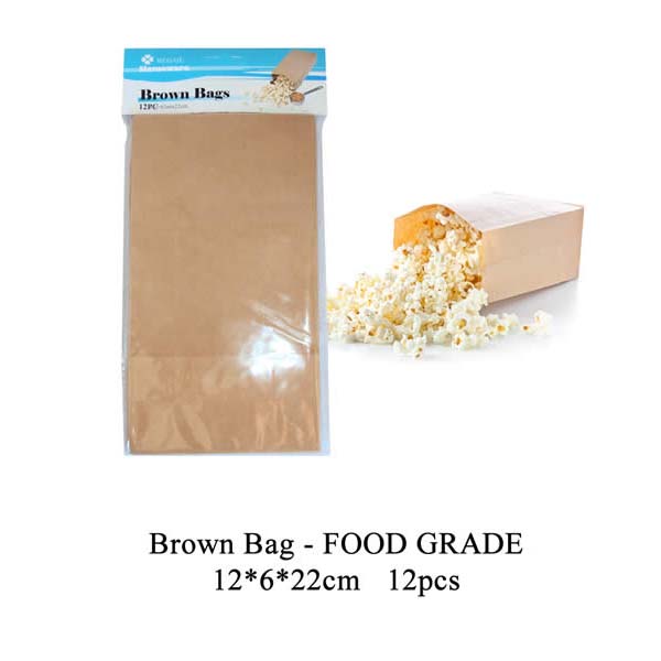 Brown Bags 12pcs Size:12*6*22cm image 0