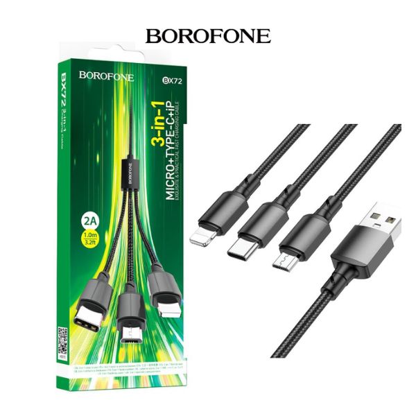 3-in-1 charging cable(iP+Type-C+Micro) image 0