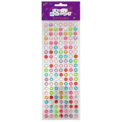 Craft Self Stick Gems 10mm 147pcs image 0
